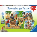 Puzzle Ravensburger - Pirates, 3X49 Piese (08030)