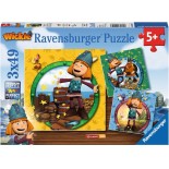 Puzzle Ravensburger - Wickie, 3X49 Piese (09409)