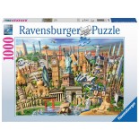 Puzzle Ravensburger -World Landmarks, 1000 Piese (19890)