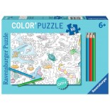 Puzzle de colorat Ravensburger -Underwater World, 80 Piese (10752)