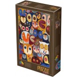 Puzzle D-Toys - Andrea Kurti:Collage - Owls, 1000 Piese (Dtoys-73747-Ow02)