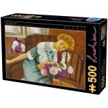 Puzzle D-Toys - Stefan Luchian:Lorica with Chrysanthemums, 500 Piese (Dtoys-73914-Lu01-(73914))