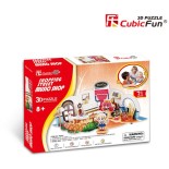 Puzzle 3D Cubic Fun - Music Store, 71 piese (Cubic-Fun-P627H)