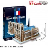Puzzle 3D Cubic Fun - Our Lady of Paris, 40 piese (Cubic-Fun-C717H)