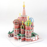 Puzzle 3D Cubic Fun - St. Basil's Cathedral, 92 piese (Cubic-Fun-C239H)