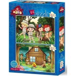 Puzzle Art Puzzle - The Scout Camp, 2x100 piese (Art-Puzzle-4519)
