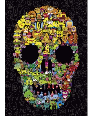 Puzzle Heye - Jon Burgerman: Doodle Skull, 1000 piese (29850)