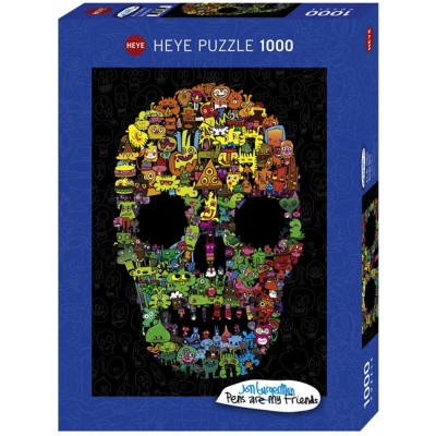 Puzzle Heye - Jon Burgerman: Doodle Skull, 1000 piese... 2