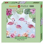 Puzzle Heye - Turnowsky:Flamingos & Lilies, 1000 Piese (29852)