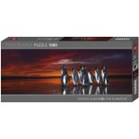Puzzle panoramic Heye - Wim van den Heever:King Penguins, 1000 Piese (29858)