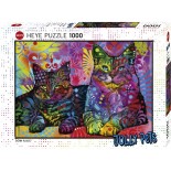 Puzzle Heye - Dean Russo:Devoted 2 Cats, 1000 Piese (29864)