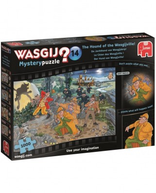 Puzzle Jumbo - Wasgij Mystery 14 - The Hound of the Wasgijville!, 1000 piese (19158)