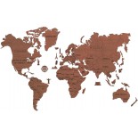 Puzzle din lemn Wooden.City - World Map XL (Dark Oak), 48 piese (Wooden-City-WM504/2-8244)