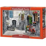 Puzzle Castorland - Charming Alley with Red Bicycle, 500 Piese (53339)