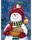 Puzzle SunsOut - Snowman Bird Feeder, 300 piese XXL (Sunsout-30466)