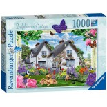 Puzzle Ravensburger -Delphinium Cottage, 1000 Piese (19496)