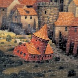 Puzzle din plastic Pintoo - Jacek Yerka:City Is Landing, 2000 Piese (H1637)