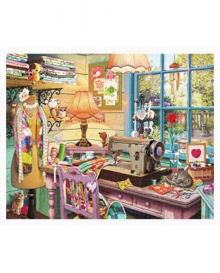 Puzzle din plastic Pintoo - Steve Read: Sewing Shed, 2000 piese (H1932)