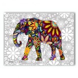 Puzzle din plastic Pintoo -The Cheerful Elephant, 150 Piese (P1106)