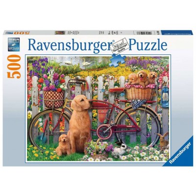 Puzzle Ravensburger - Cute Dogs in the Garden, 500 Piese... 2