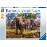 Puzzle Ravensburger -Elephant Family, 500 Piese (15040)