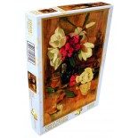 Puzzle Gold Puzzle - Namik Ismail: Magnolia and Clavels, 1000 piese (Gold-Puzzle-60324)