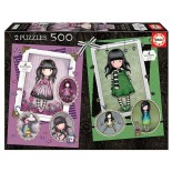 Puzzle Educa - Gorjuss -Sugar&Spice+The Scarf, 2X500 Piese, Include Lipici (17687)