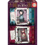 Puzzle Educa - Gorjuss -Rapunzel + Little Red Riding Hood, 2X100 Piese (17822)