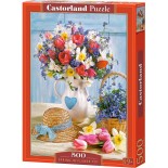Puzzle Castorland - Spring in Flower Pot, 500 Piese (53520)