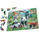 Puzzle Larsen -Panda Bear Family on a China Mountain Plateau, 56 Piese (Fh43)