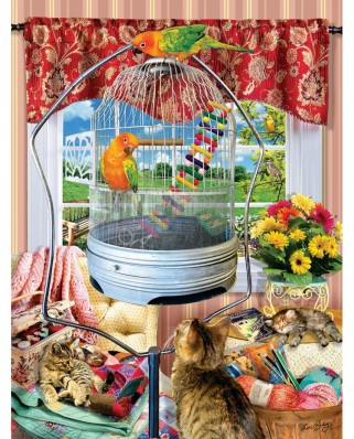 Puzzle SunsOut - Lori Schory: Bird Cage, 1000 piese (Sunsout-35072)