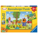 Puzzle Ravensburger -Kid E Cats, 2X12 Piese (05079)