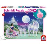 Puzzle Schmidt -Unicorn, 200 Piese, Include Breloc (56373)