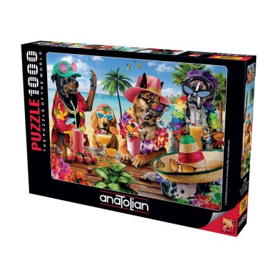 Puzzle Anatolian -Tropical Party Dogs, 1000 Piese (1102) 2