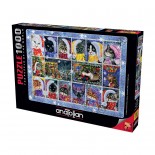 Puzzle Anatolian -Christmas Cat Stamps, 1000 Piese (1103)