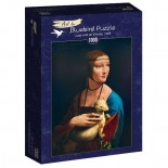 Puzzle 1000 piese - Leonardo Da Vinci:Lady with an Ermine, 1489 (Art-By-Bluebird-60012)