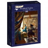 Puzzle 1000 piese - Johannes Vermeer: Johannes Vermeer - Art of Painting, 1668 (Art-by-Bluebird-60083)