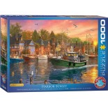 Puzzle Eurographics - Dominic Davison:Harbor Sunset, 1000 Piese (6000-0969)