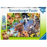 Puzzle Ravensburger - Portret Cu Animale, 200 piese XXL (12902)