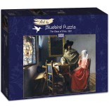 Puzzle 1000 piese - Johannes Vermeer:The Glass of Wine, 1661 (Art-By-Bluebird-60133)