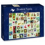 Puzzle 1000 piese - Christmas Stamps (Bluebird-Puzzle-70488)