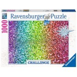 Puzzle 1000 piese dificile - Provocare Curcubeu Cu Sclipici (Ravensburger-16745)