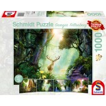 Puzzle 1000 piese - Georgina Fellenberg:Deer in the Forest (Schmidt-59910)