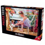 Puzzle 1000 piese - Ballerina and her Puppy (Anatolian-1115)