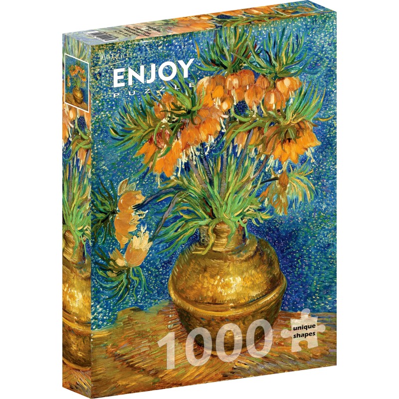 Puzzle 1000 piese Enjoy - Vincent Van Gogh: Fritillaries in a Copper Vase + folii pentru lipit puzzle (Enjoy-5113)