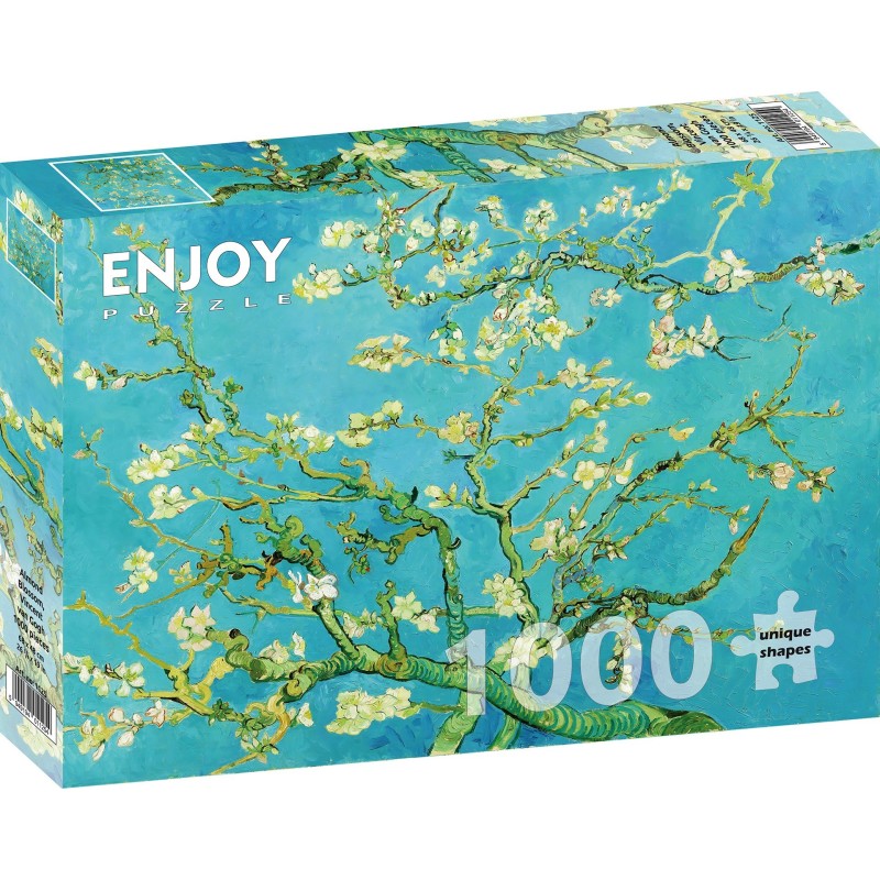 Puzzle 1000 piese Enjoy - Vincent Van Gogh: Almond Blossom + folii pentru lipit puzzle (Enjoy-5125)