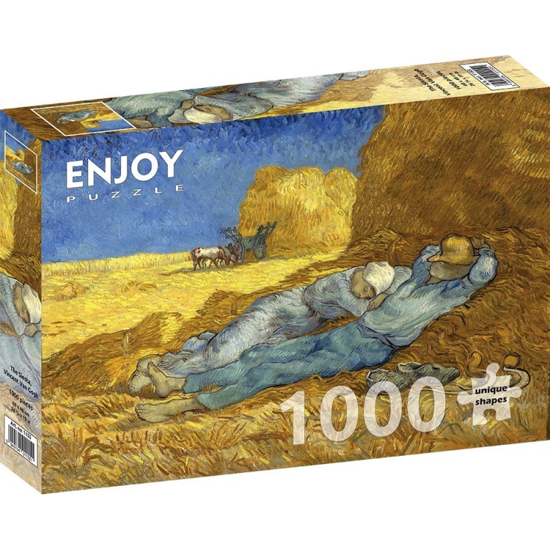 Puzzle 1000 piese Enjoy - Vincent Van Gogh: The Siesta + folii pentru lipit puzzle (Enjoy-5155)