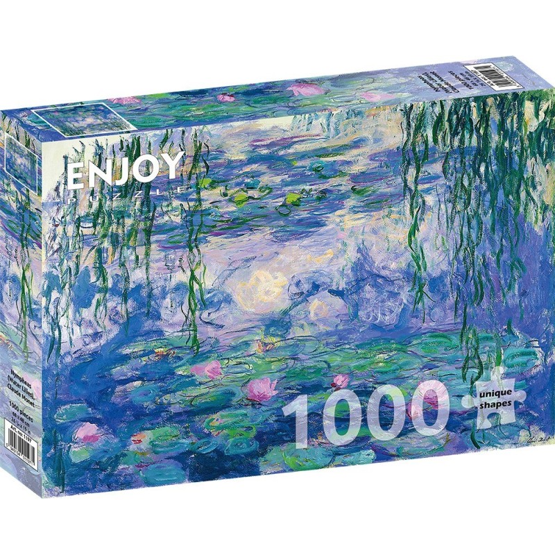 Puzzle 1000 piese Enjoy - Claude Monet: Nympheas (Water Lilies) + folii pentru lipit puzzle (Enjoy-5197)