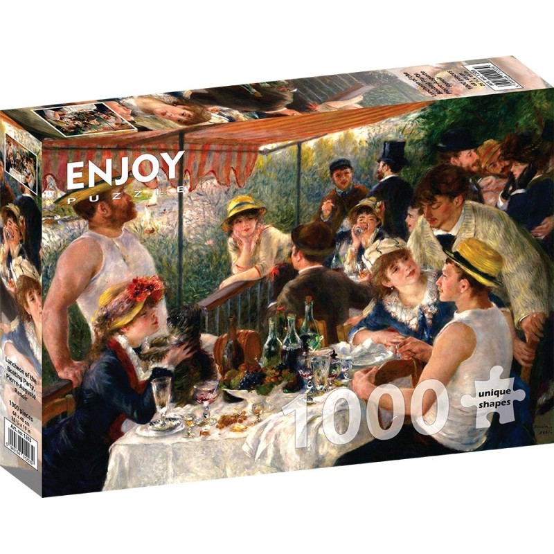 Puzzle 1000 piese Enjoy - Auguste Renoir: Luncheon of the Boating Party + folii pentru lipit puzzle (Enjoy-5203)