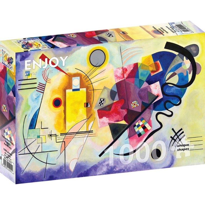 Puzzle 1000 piese Enjoy - Vassily Kandinsky: Yellow Red Blue + folii pentru lipit puzzle (Enjoy-5212)